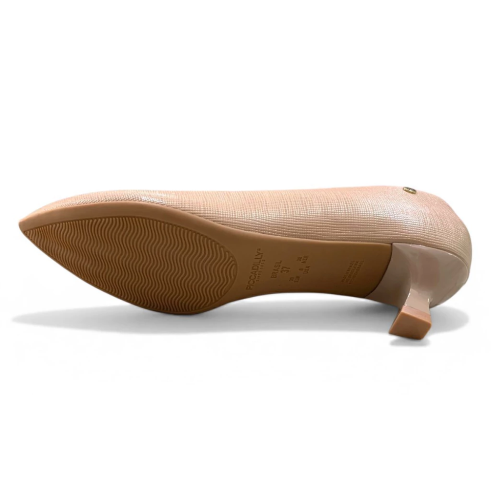 Sapato Scarpin Feminino Piccadilly Salto Taça Nude 740020 - Imagem 4