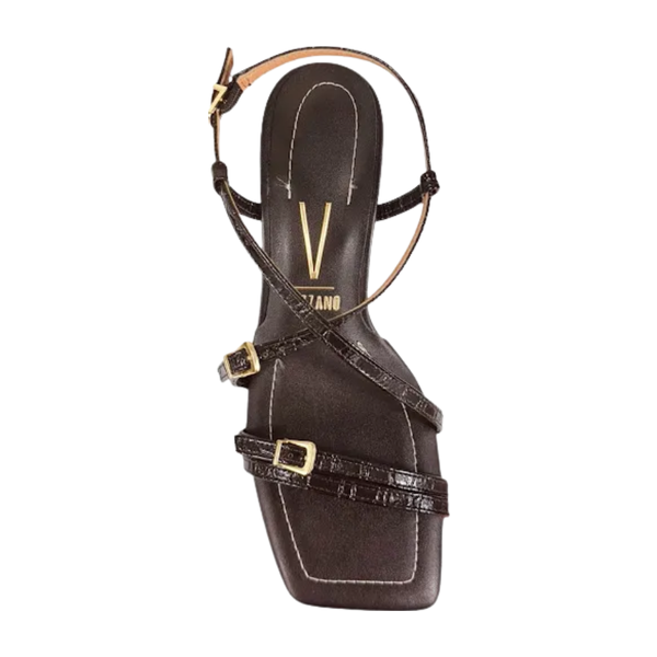 Sandália Feminina Vizzano Salto Bloco Alto Vernizado Preto 6455.136.30990.15745