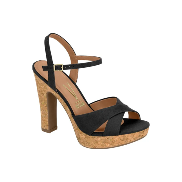 Sandália Feminina Vizzano Plataforma Meia Pata Preto 6292.280.30086.97645