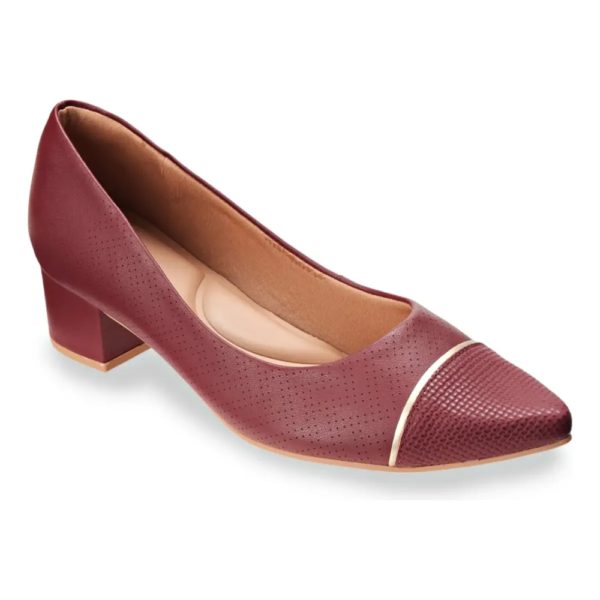 Scarpin Usaflex Salto Bloco Rebu MM0501