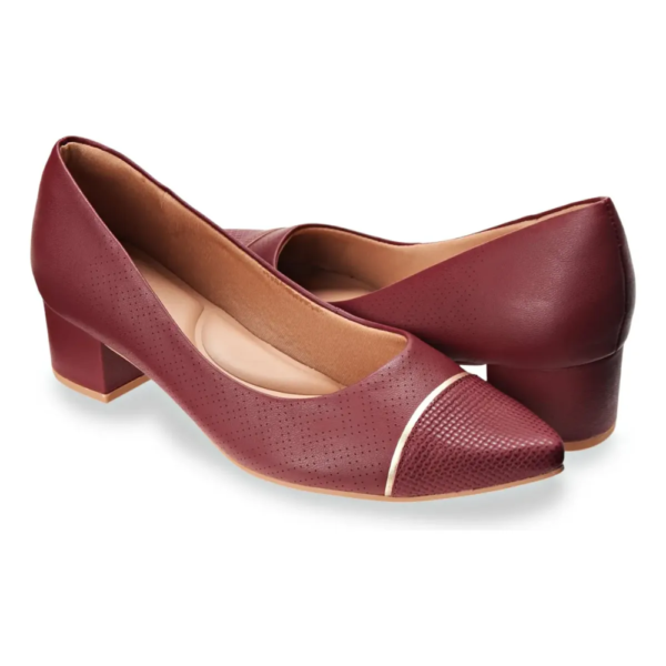 Scarpin Usaflex Salto Bloco Rebu MM0501