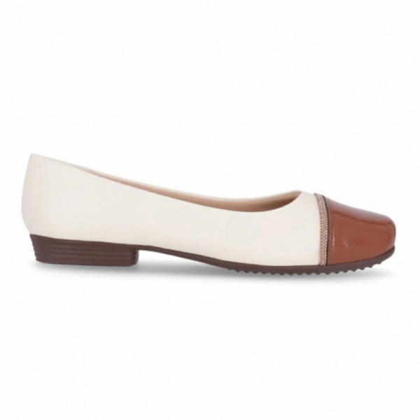 Sapatilha Piccadilly Rasteira Feminina Off-white 250244