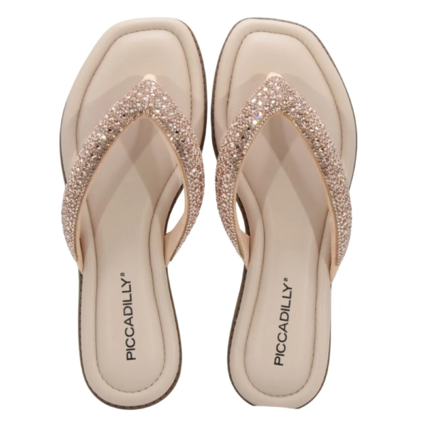 Chinelo Feminino Piccadilly Rose com Strass 508061