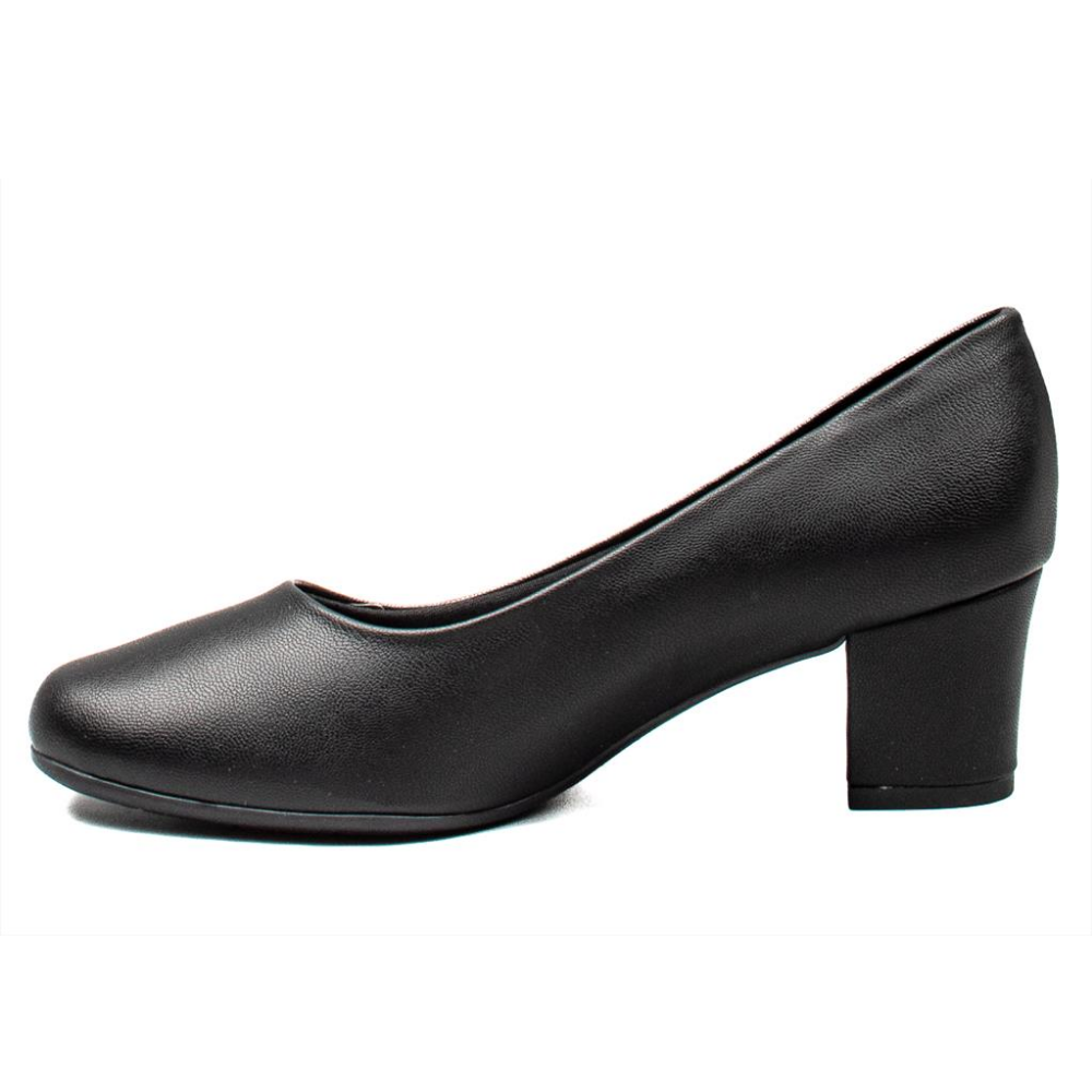 Sapato Feminino Piccadilly Salto Bloco Conforto Preto 110072-3115 - Imagem 2