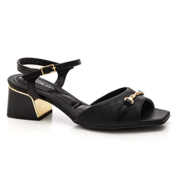 Sandália Feminina Piccadilly Salto Bloco Preto 543098