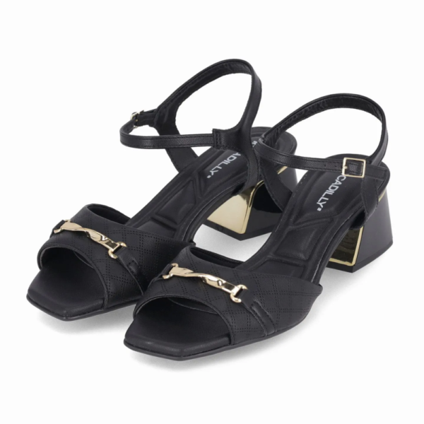 Sandália Feminina Piccadilly Salto Bloco Preto 543098