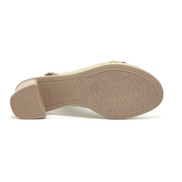 Sandália Feminina Piccadilly Salto Bloco Joanete Off-white 566077