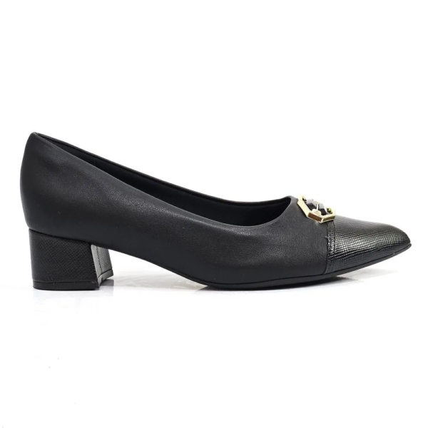 Sapato Feminino Piccadilly Joanete Salto Médio Preto 739078