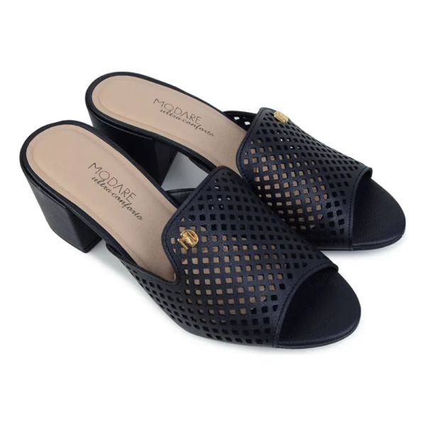 Tamanco Feminino Modare Salto Bloco Alto Preto 7109.475.21736.15745