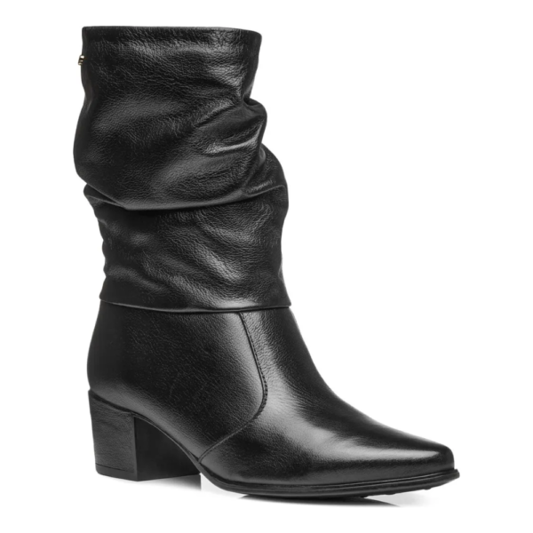 Bota Pegada Feminina em Couro Preto 280901-02