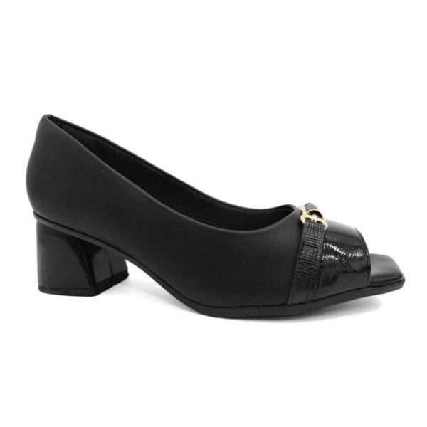 Peep Toe Sapato Piccadilly Maxi Adriana Preto 715020
