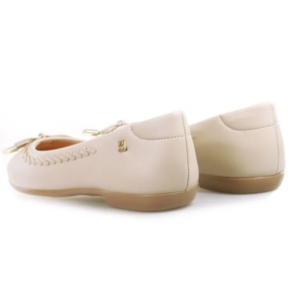 Sapatilha Feminina Santinelli Baixa Bico Redondo Off-white 1628-002-252