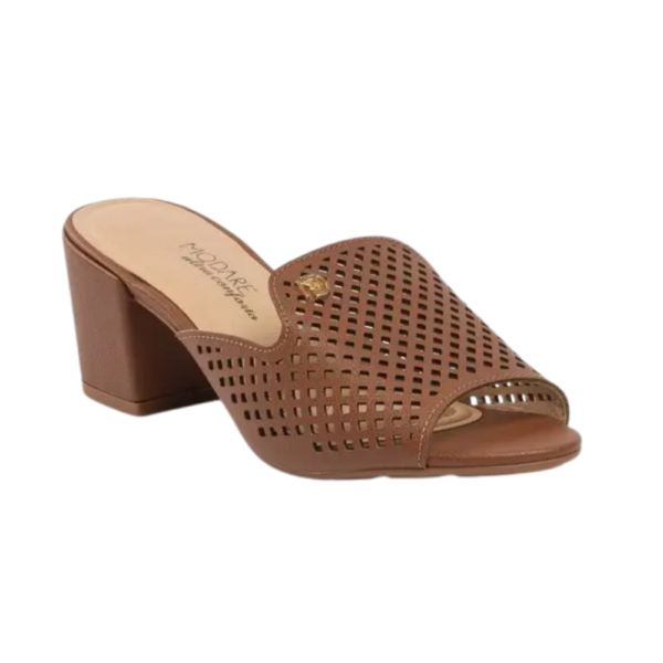 Tamanco Feminino Modare Salto Bloco Alto Marrom 7109.475.21736.100196