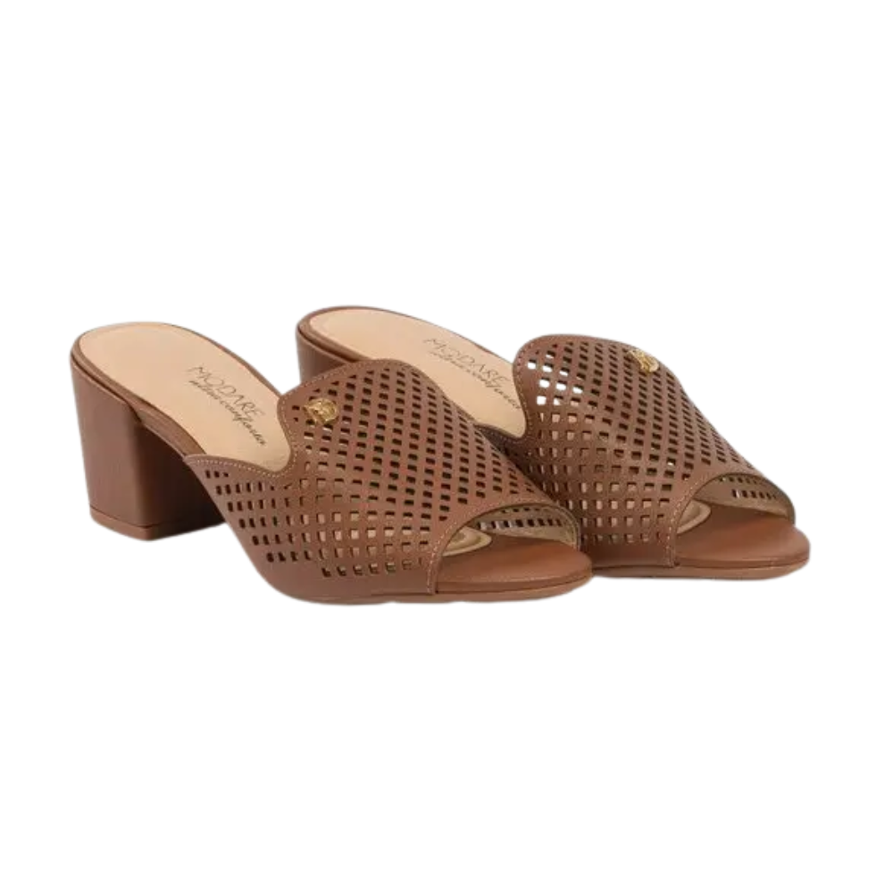 Tamanco Feminino Modare Salto Bloco Alto Marrom 7109.475.21736.100196 - Imagem 3