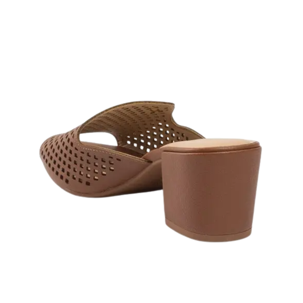 Tamanco Feminino Modare Salto Bloco Alto Marrom 7109.475.21736.100196 - Imagem 4