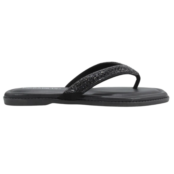 Chinelo Feminino Piccadilly Preto com Strass 508061