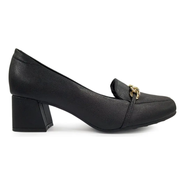 Mocassim Feminino Modare Salto Bloco Médio Preto 7373.107.21736.15745