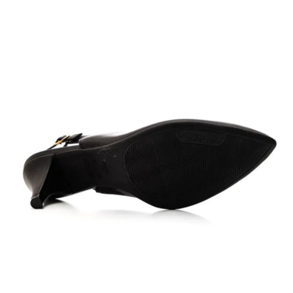 Sapato Piccadilly Scarpin Slingback Feminino Fivela Regulável Preto 745045