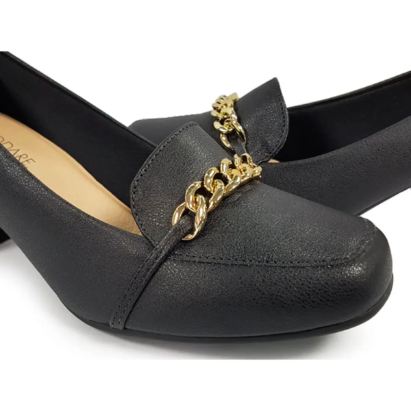 Mocassim Feminino Modare Salto Bloco Médio Preto 7373.107.21736.15745
