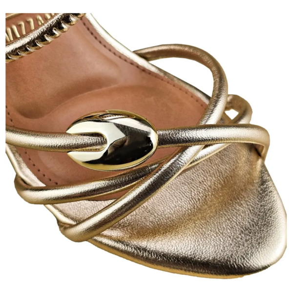 Sandália Feminina Vizzano Salto Fino Dourada 6249.1114.30579.66