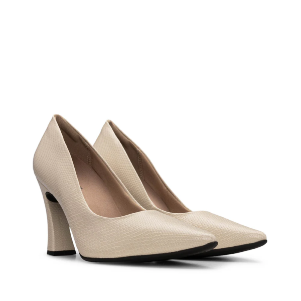 Sapato Scarpin Feminino Piccadilly Salto Alto Off-white 749236
