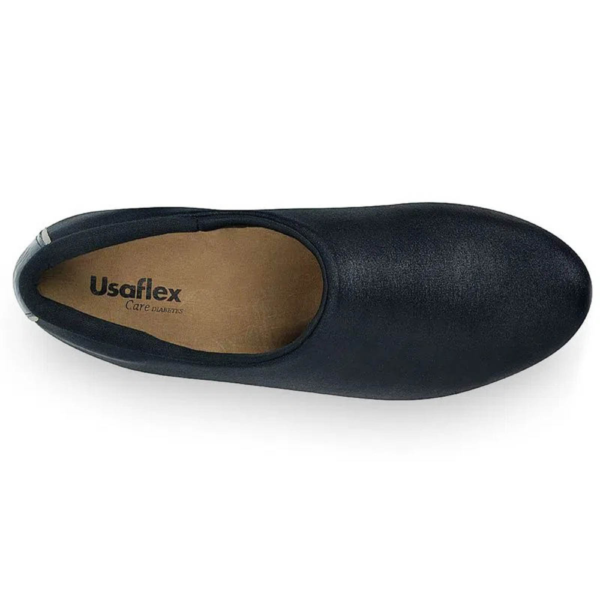 Sapatilha Anabela Feminina Usaflex em Elastano para Diabetes Azul N2251DB