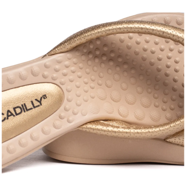 Chinelo Feminino Confort Piccadilly Dourada 500401