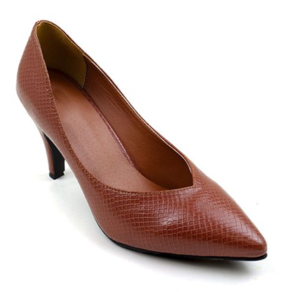 Sapato Scarpin Feminino Piccadilly Ocre 745035