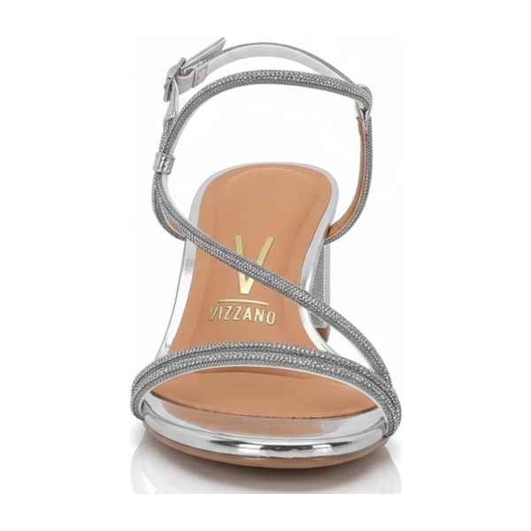 Sandália Feminina Vizzano Salto Bloco Médio Prata 6291.1175.30667.97252