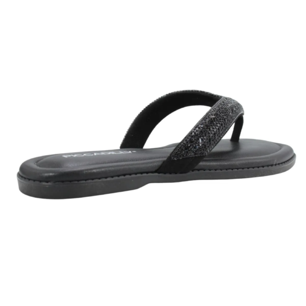 Chinelo Feminino Piccadilly Preto com Strass 508061
