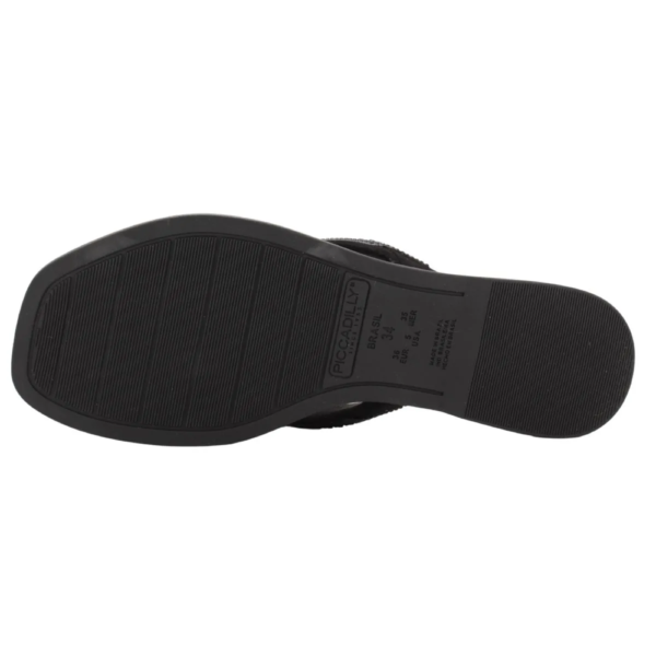 Chinelo Feminino Piccadilly Preto com Strass 508061