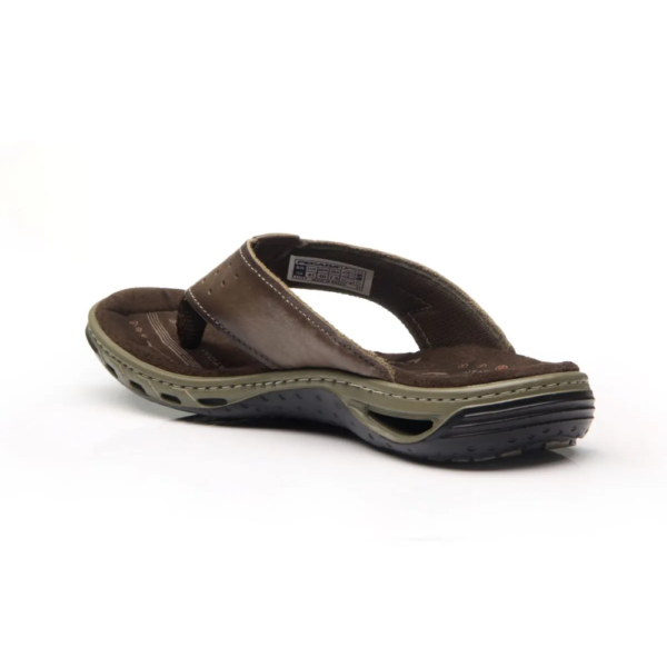 Chinelo Pegada Masculino em Couro Pinhão 131663-02