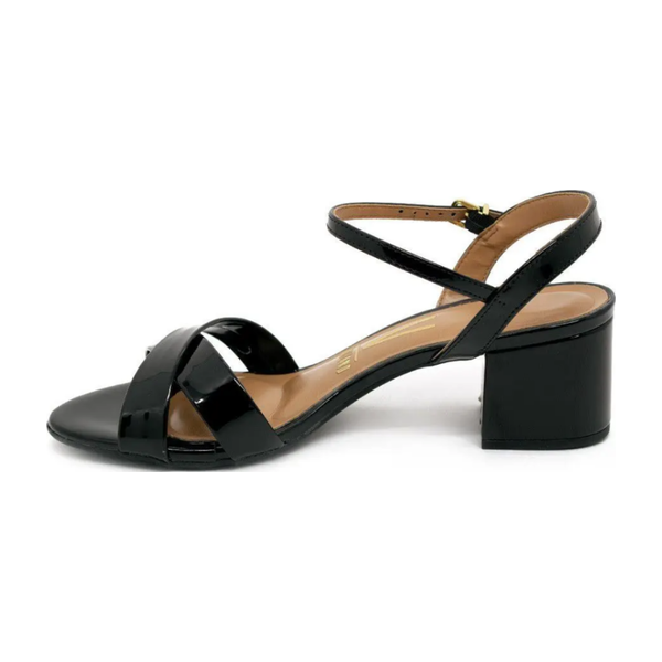 Sandália Feminina Vizzano Salto Bloco Vernizada Preto 6291.927.13488.15745