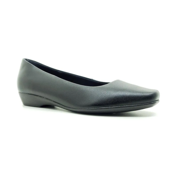 Sapatilha Feminina Usaflex Bico Quadrado Preto AI1406