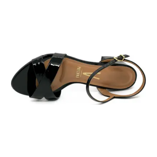 Sandália Feminina Vizzano Salto Bloco Vernizada Preto 6291.927.13488.15745