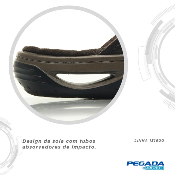 Chinelo Pegada Masculino em Couro Pinhão 131663-02