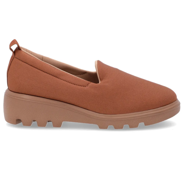 Mocassim Feminino Usaflex em Elastano Tratorado Bronze AM18003