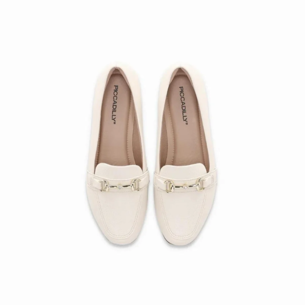 Mocassim Raquel Salto Baixo Piccadilly Off-white 250247