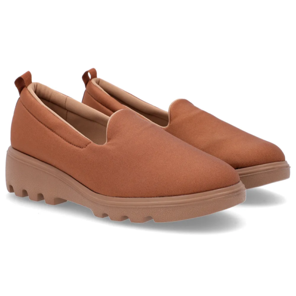 Mocassim Feminino Usaflex em Elastano Tratorado Bronze AM18003