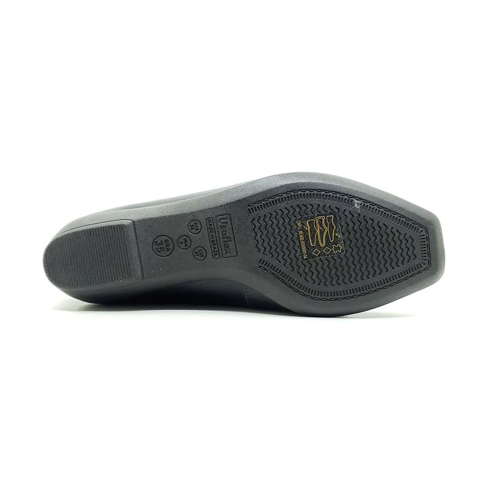 Sapatilha Feminina Usaflex Bico Quadrado Preto AI1406 - Imagem 5