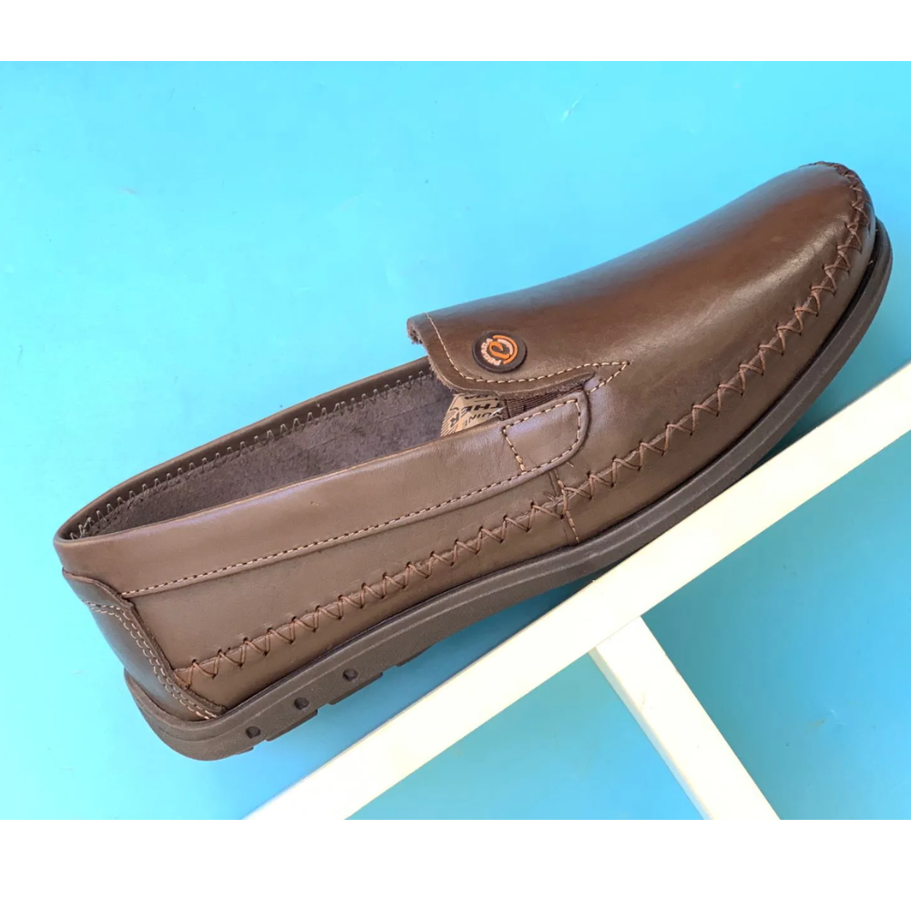Mocassim Pegada Masculino em Couro Cravo 141601-03 - Imagem 4