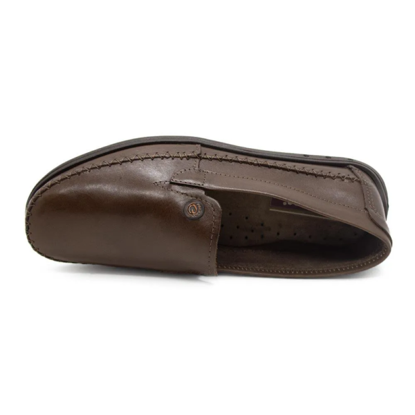Mocassim Pegada Masculino em Couro Cravo 141601-03