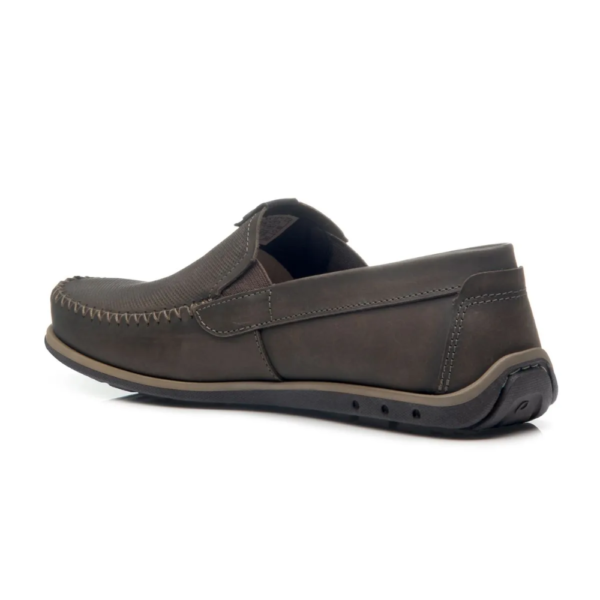 Mocassim Pegada Masculino em Couro Cravo 141603-03