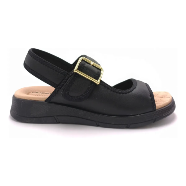 Sandália Piccadilly Esporão Médio Preto 571019