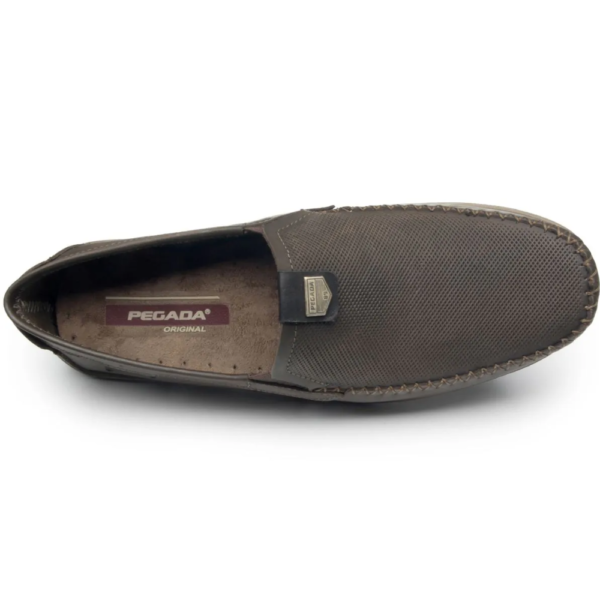 Mocassim Pegada Masculino em Couro Cravo 141603-03