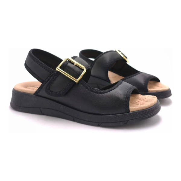 Sandália Piccadilly Esporão Médio Preto 571019