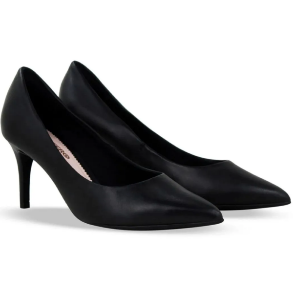 Sapato Scarpin Feminino Bottero Preto em Couro Preto 353701
