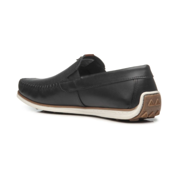 Mocassim Pegada Masculino em Couro Preto 142002-02