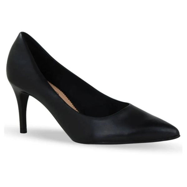 Sapato Scarpin Feminino Bottero Preto em Couro Preto 353701