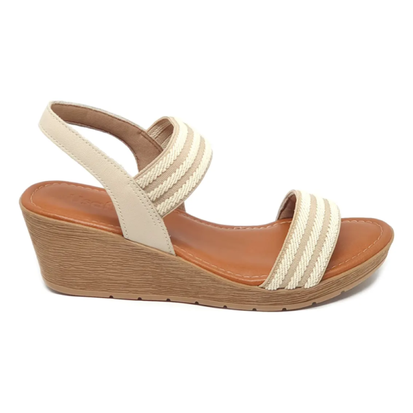 Sandália Usaflex Anabela Off-White AB870